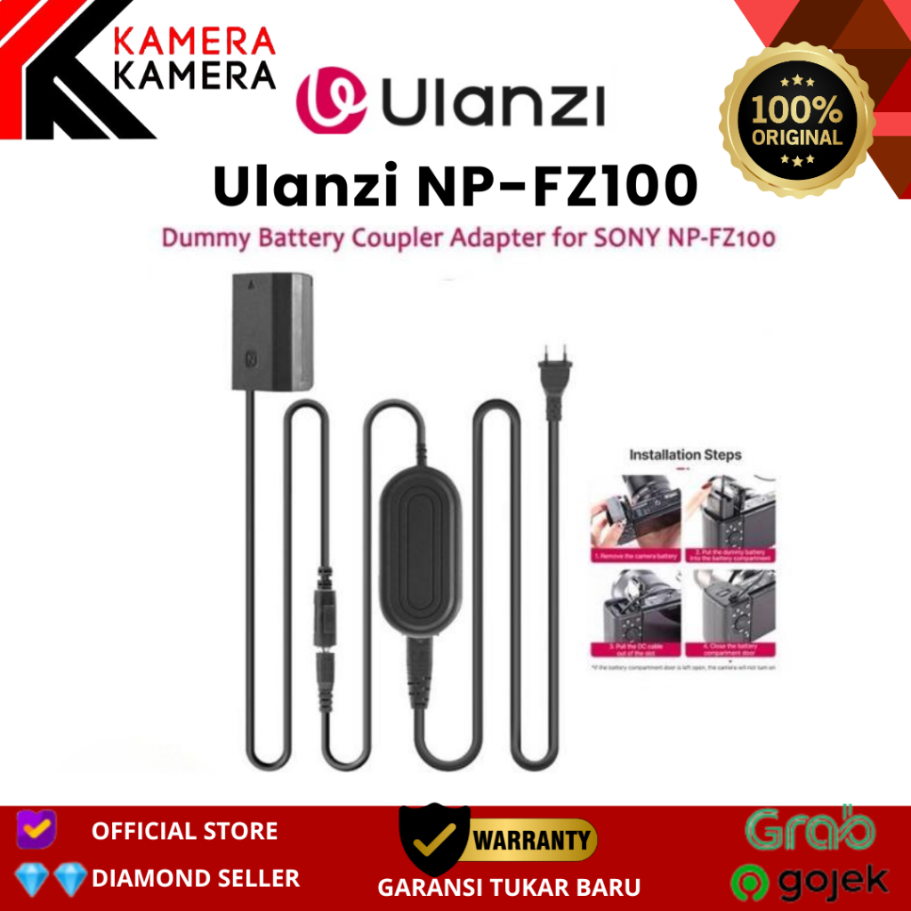 Ulanzi NP-FZ100 Dummy Battery Coupler Adapter for SONY NP-FZ100