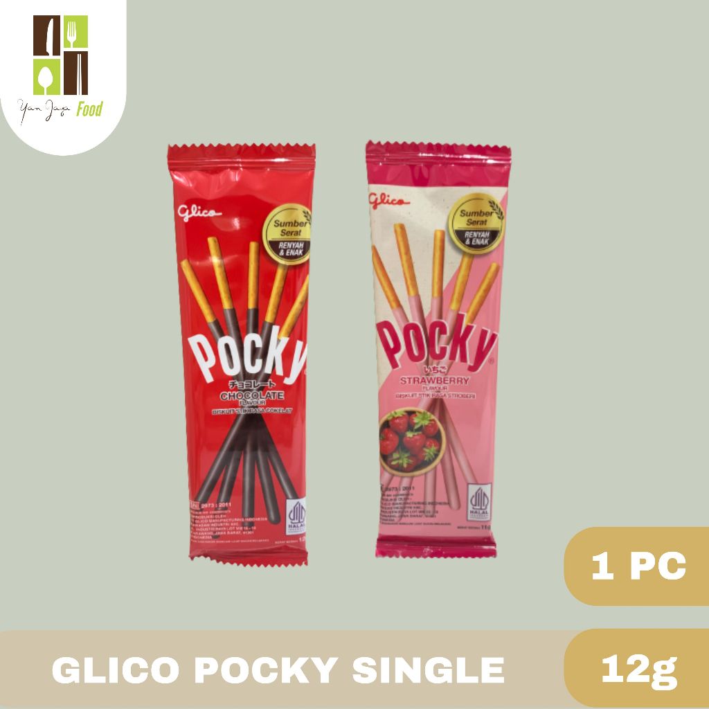 

Glico Pocky Single Biscuit Stick Rasa Chocolate/ Rasa Strawberry 1 pcs