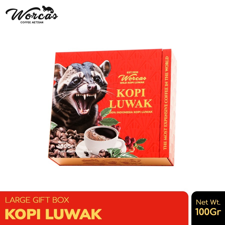

WORCAS Wild Kopi Luwak 100gr Large Gift Box
