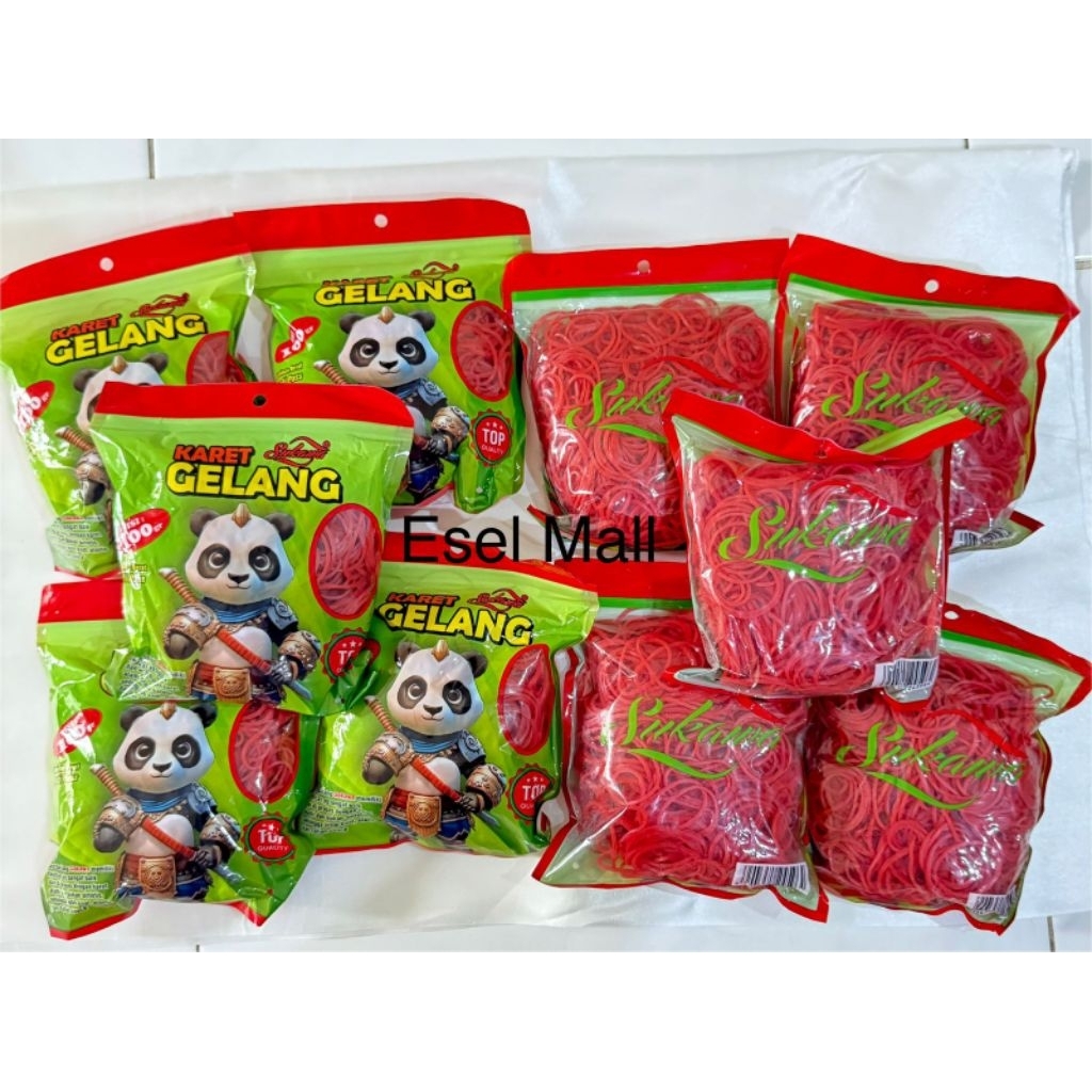 

karet Gelang Merah kecil Isi 100gr