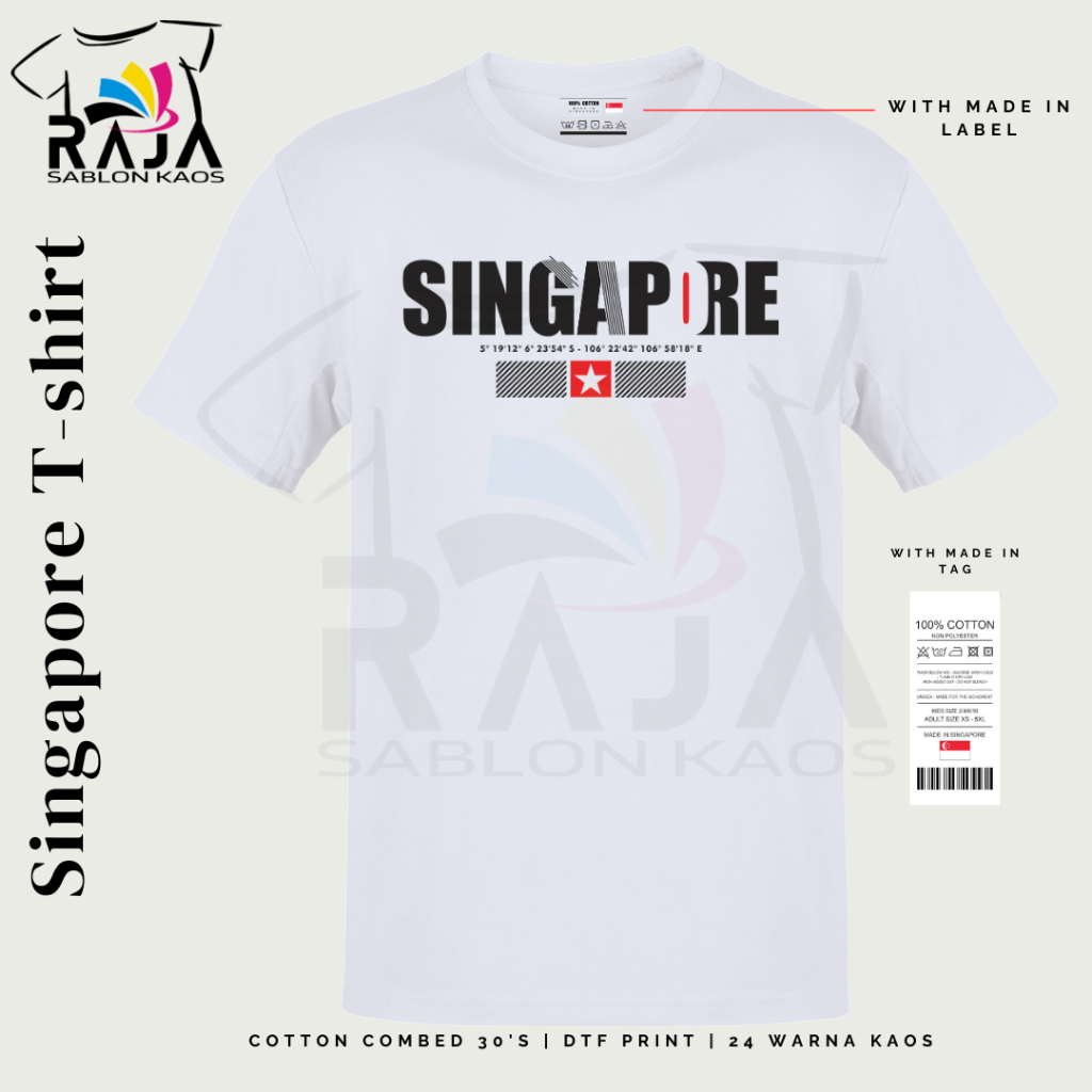 Baju Souvenir Negara Singapore  Kaos Oleh-oleh Negara Singapore Type 5