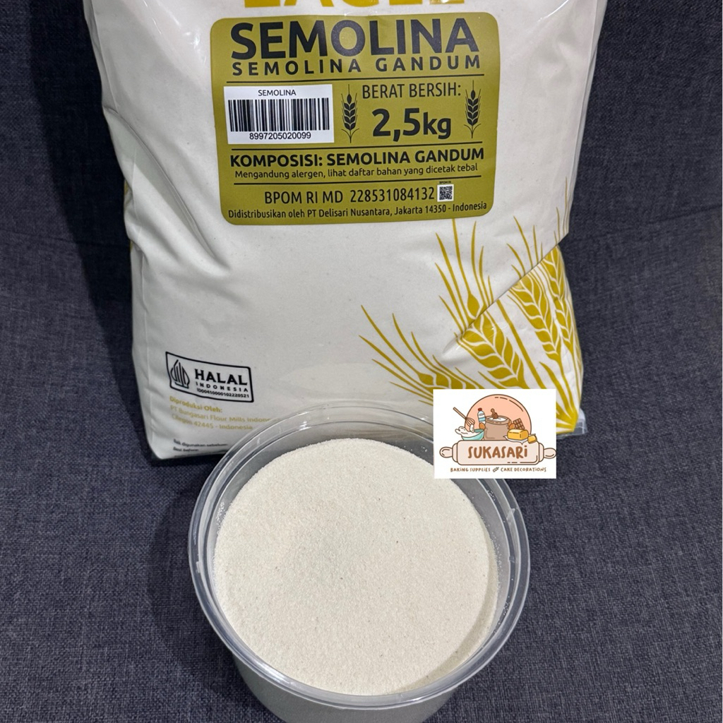 

Golden Eagle Semolina flour 2.5kg Bungasari Gandum semolina pizza base flour