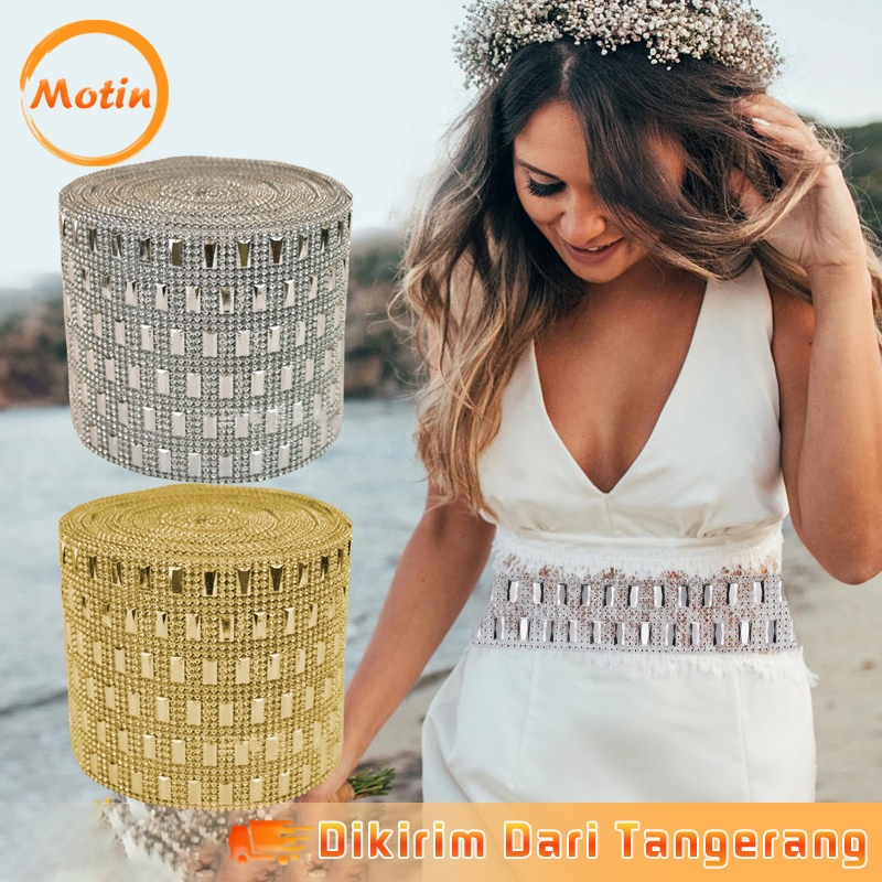 

Pita Diamond Motif Persegi 1 Roll Variasi Potong Gulungan Pita Panjang 10 Yard