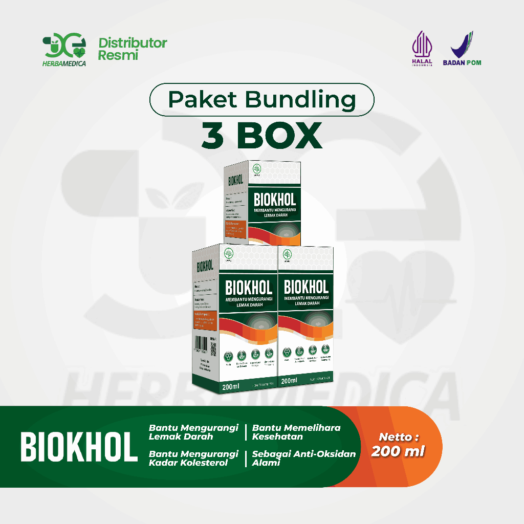 

Biokhol 3 Box- Madu Berkhasiat Mengurangi Lemak Darah Trigliserida Kolesterol Jantung Imunitas Tubuh
