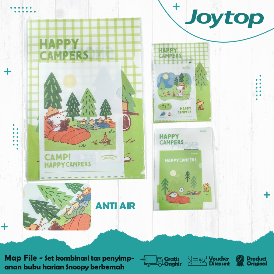 

JOYTOP 2PCS PVC Document Bag Cute Snoopy Peanut / Map File A4 Snoopy
