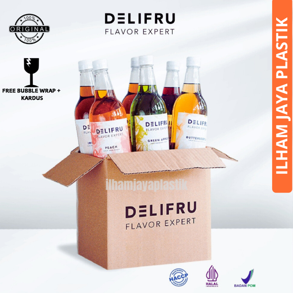 

Sirup Delifru Botol 1 Liter Halal /Flavoured Syrup HALAL