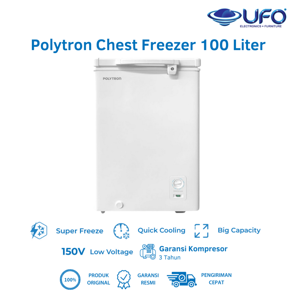 Polytron Chest Freezer 100 Liter PCF117