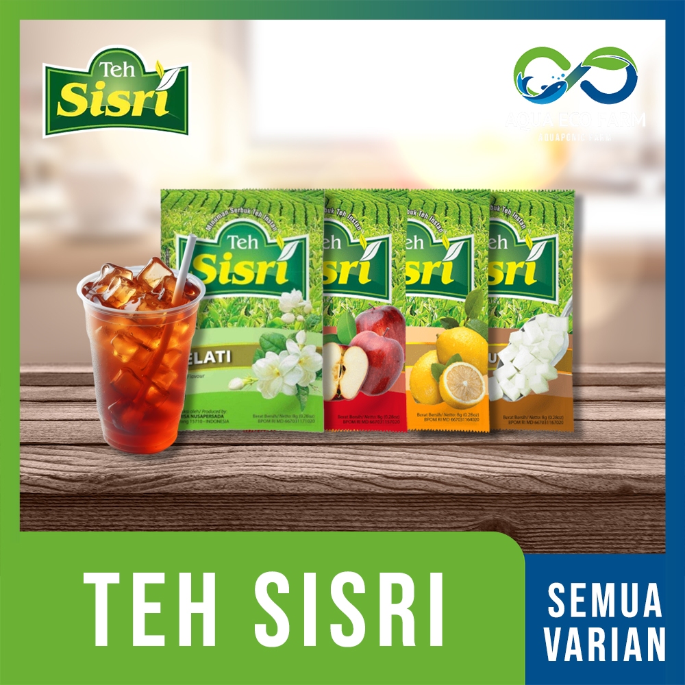 

[AquaEcoFarm] Teh Sisri Rasa Lemon, Apel, Jasmine & Gula Batu – 1 Renceng (Isi 12 Pcs) Minuman Teh Siap Minum – Segar, Alami, dan Praktis | Bandung