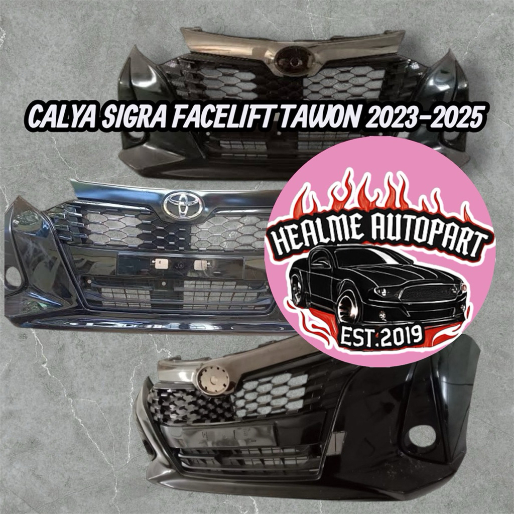 Front Bumper Depan Mobil Calya Sigra Facelift Model Sarang Tawon Fullblack 2023-2025 Original