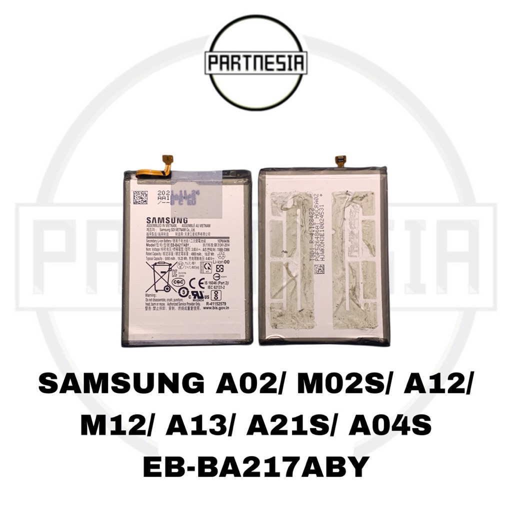

BATERAI BATTERY BATRE BATERAY SAMSUNG GALAXY A21S/ A12/ A02/ A04S/ A13/ M02/ M12 EB-BA217ABY ORIGINAL COPOTAN