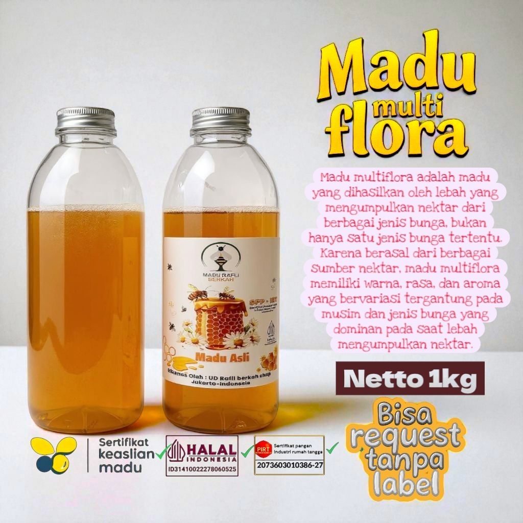 

madu multi flora isi 1kg asli original