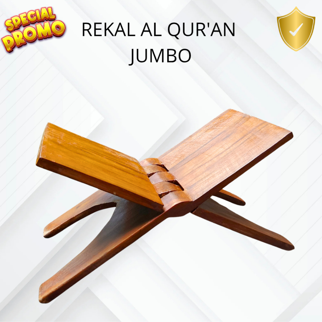 Rekal Alquran - meja Al Qur'an lipat - tempat baca Alquran jumbo motif polos