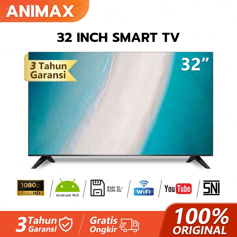 ANIMAX Smart TV 32 inch FHD Digital TV Android / Coolita OS 32 inch LED Televisi