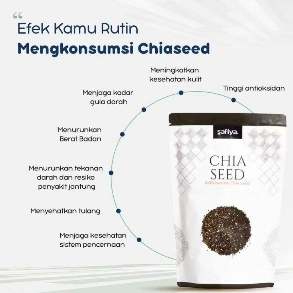 

YN952 Chia Seed Organik 250gram Safiya Biji-Bijian Natural