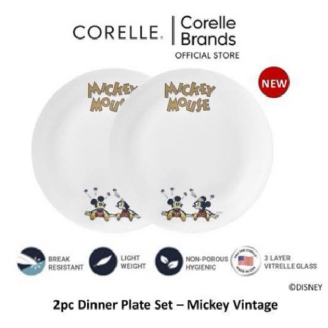 mickey corelle dinner plate / disney corelle dineee plate