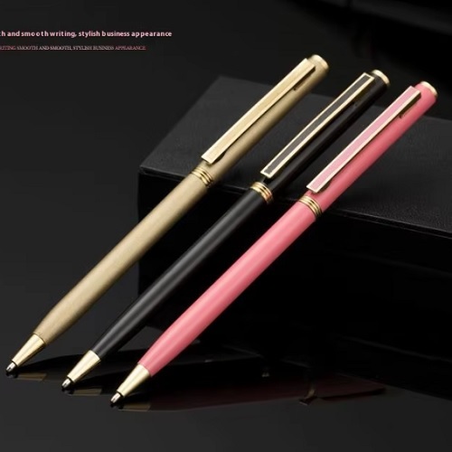 

Pulpen Slim Satin Gold Black Kecil Warna Emas Cross Ballpoint Pen