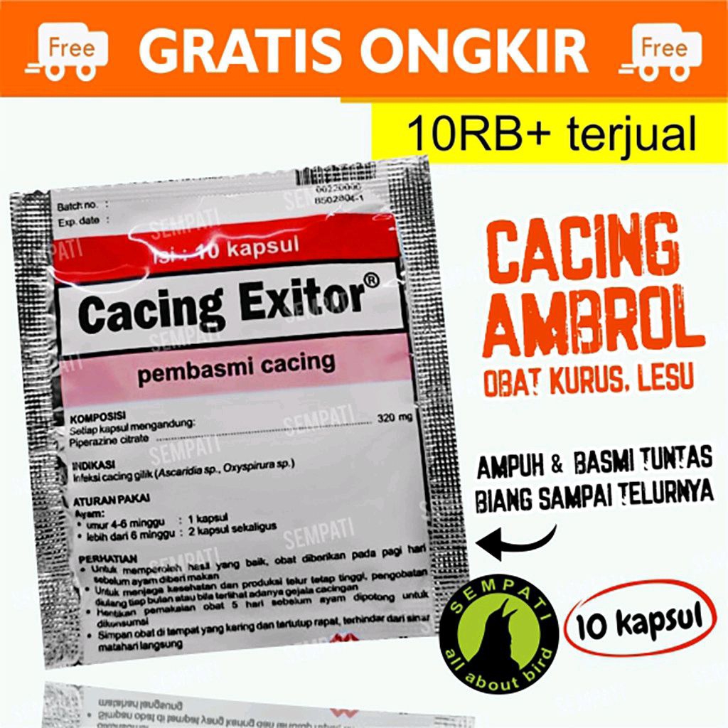 OBAT CACING AYAM CACING EXITOR OBAT AYAM SAKIT CACINGAN OBAT CACING AYAM satu PERSACET