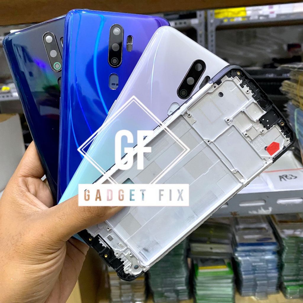 Casing Housing Fullset HP Oppo A9 2020 CPH1937 CPH1939 Backdoor Bezel + Frame LCD Bekdor Kesing