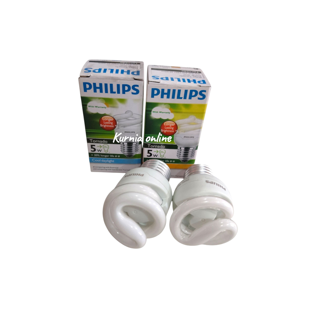 Lampu philips tornado 5W warna putih kuning