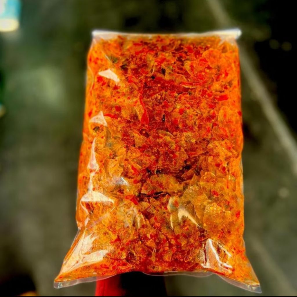 

kripik kaca makanan pedas cemilan kering krupuk kripik kaca pedas