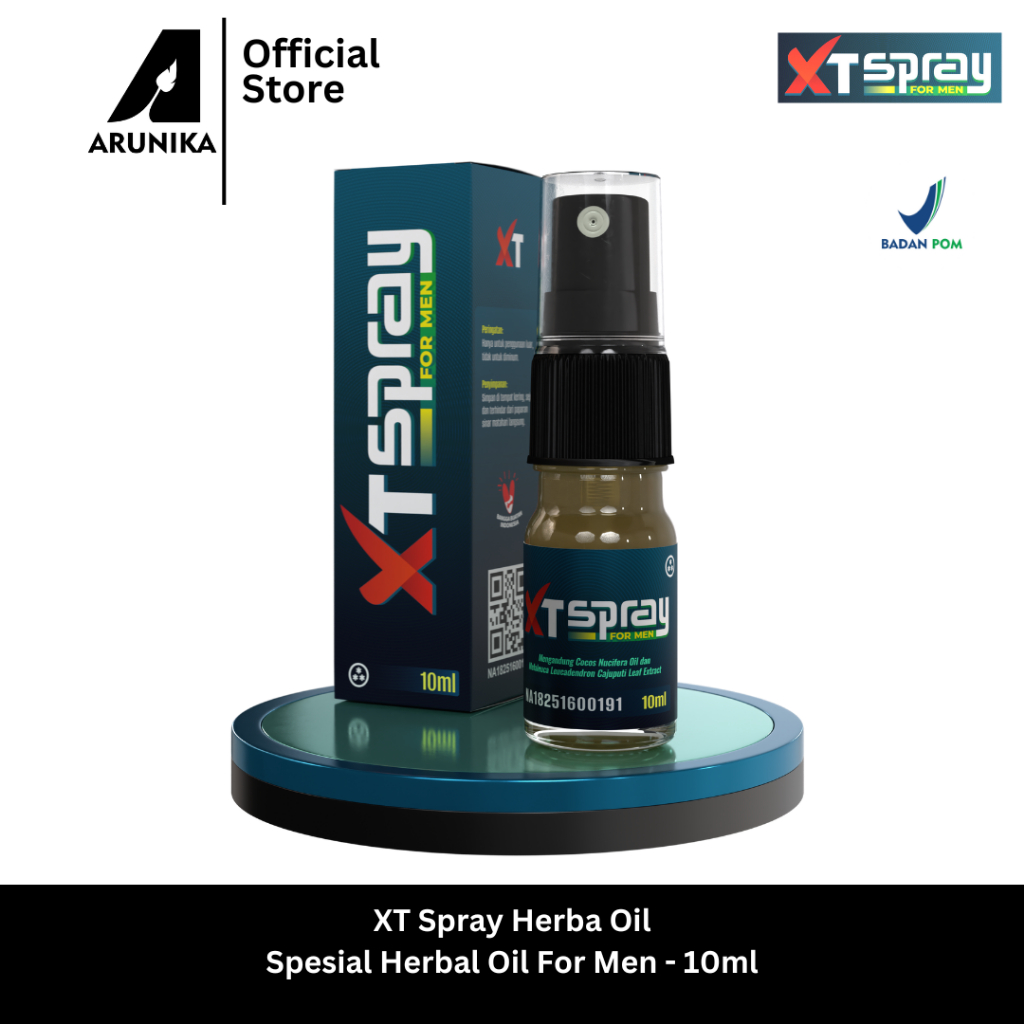 XT Spray Herba Oil Minyak Pijat Tahan Lama 10ml