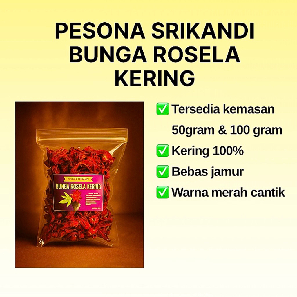Bunga Rosella Kering / Rosela Kering / Teh Rosella / Teh Rosela