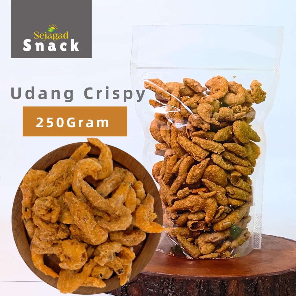 

Sejagad Keripik Udang Crispy Asin Gurih Cemilan Udang Crispy 250gr