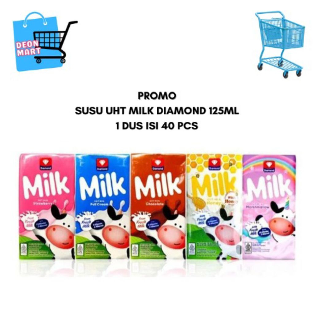 

PROMO SUSU UHT MILK DIAMOND 125 ML 1 DUS (40 PCS)