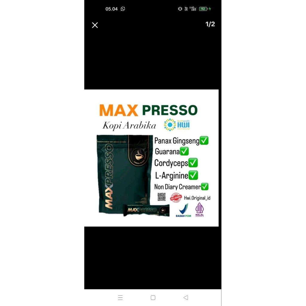 

suplemen kesehatan kopi MAXpressohwioriginal