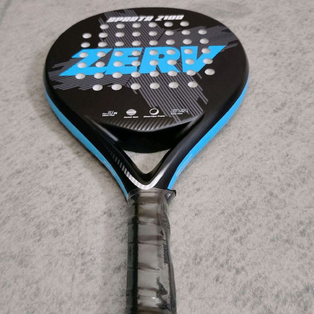 RAKET PADEL PEMULA CARBON/RAKET PEDEL CARBON/RAKET TENIS/RAKET PADEL PEMULA BLACK COMBI BLUE