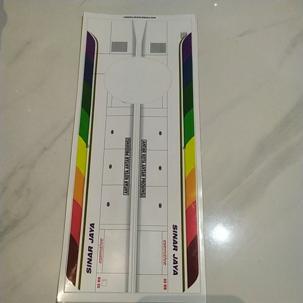 Livery Miniatur Bus SINAR JAYA