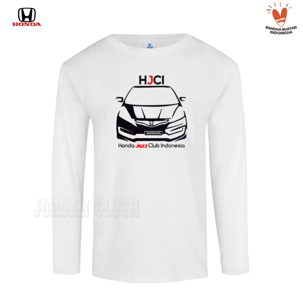 Tshirt Baju Kaos Lengan Panjang Honda Jazz Club Indonesia