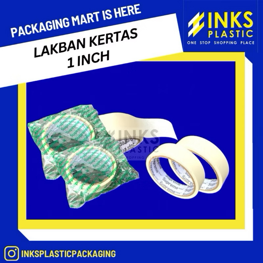 

LAKBAN KERTAS 1 INCH SOLASI MASKING TAPE 24 MM
