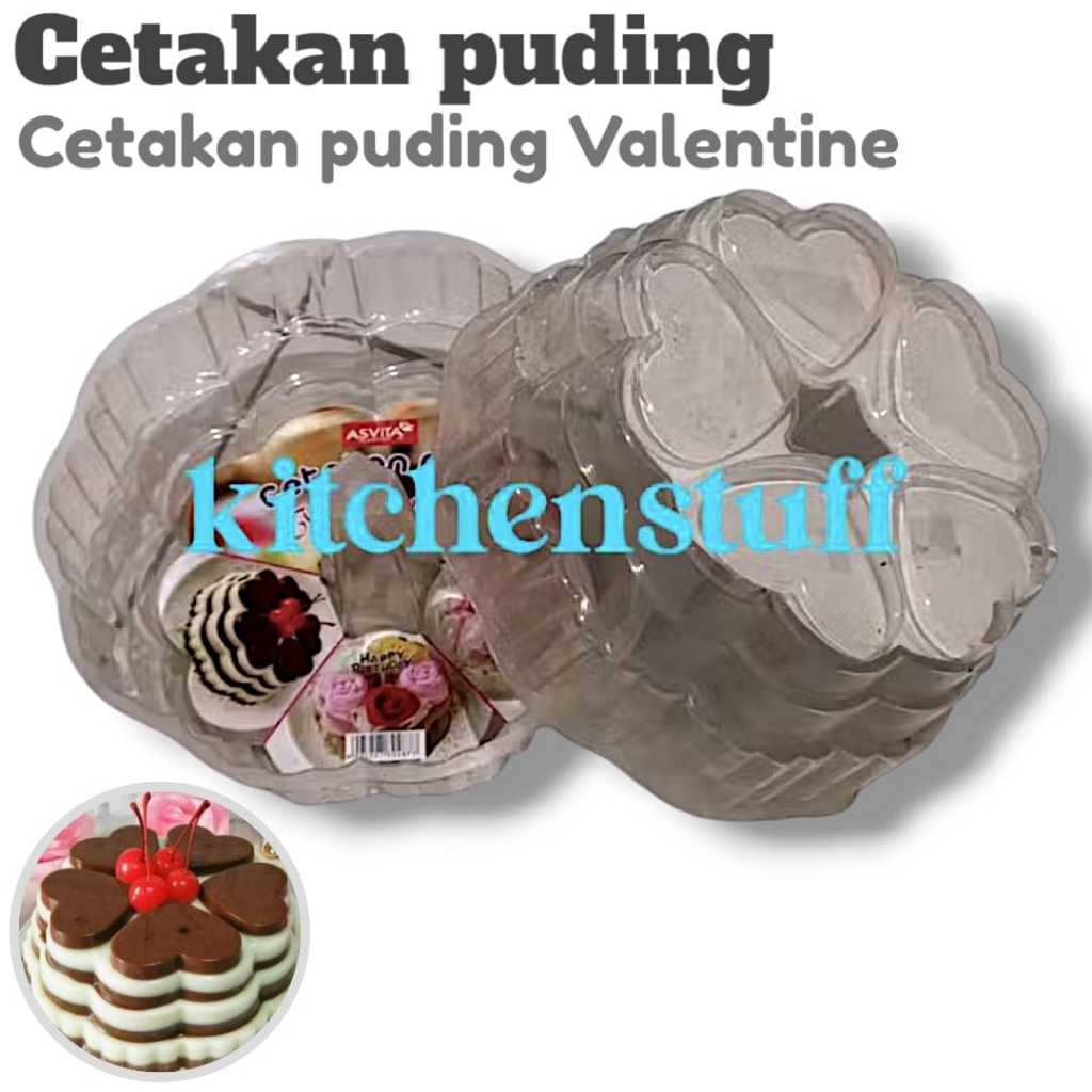 Cetakan puding Cetakan puding valentine