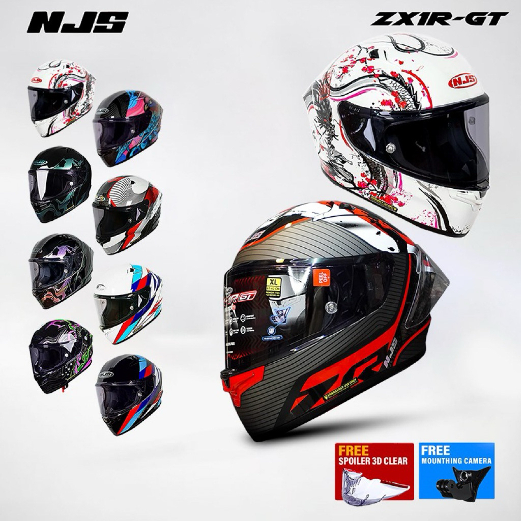 Helm NJS ZX-1R GT MOTIF-Helm Full face Motif NJS ZX1R GT ORIGINAL