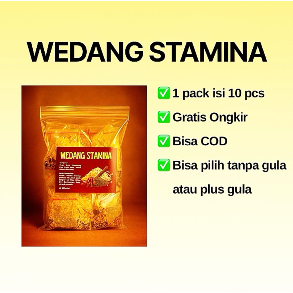 

Wedang Stamina Pria isi 10 pcs