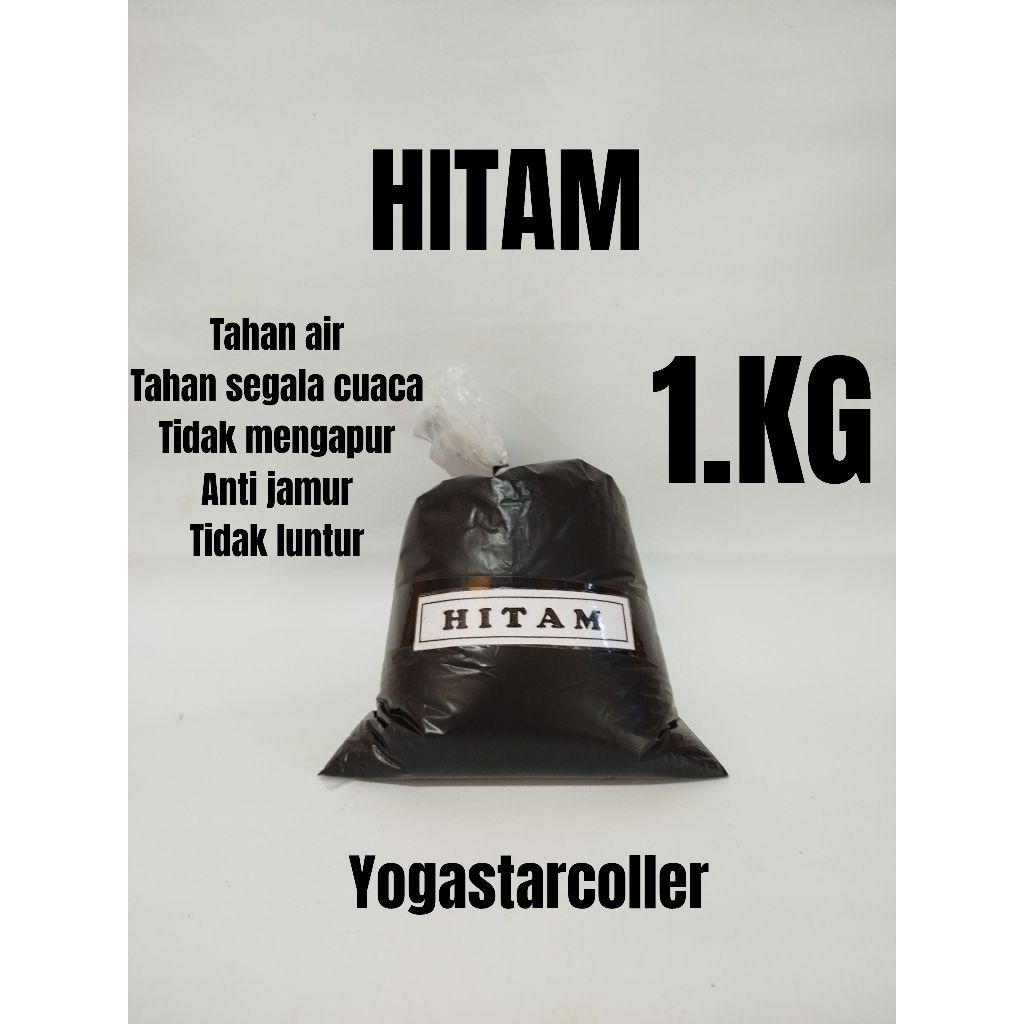 Cat tembok kiloan warna Hitam 1kg