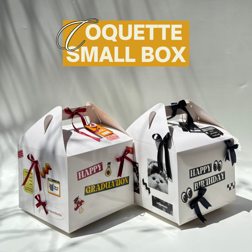 

[Coquette Small Box] Gable Box | Gift Box Birthday Graduation Anniversary Universal by artaesthetic