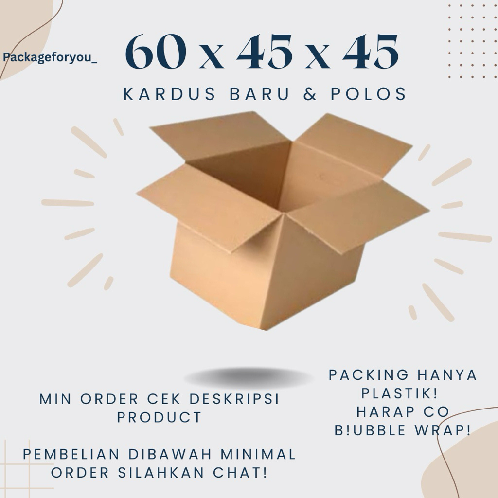 

Kardus | Kotak | Karton Bos Polos 60x45x45 Murah Baru Packaging