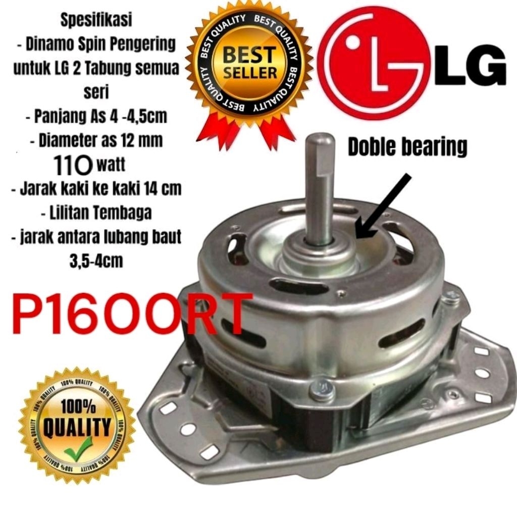 Dahlia_prose - Dinamo Motor Spin Pengering Mesin Cuci LG 2 Tabung 16 Kg P1600RT Original