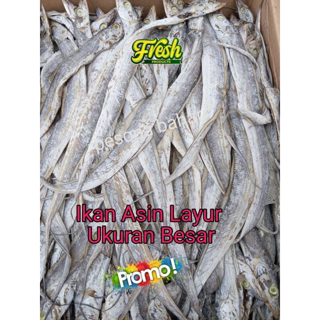 

1Kg Ikan Asin Layur Kering Ukuran Besar Ikan Asin Kering Premium