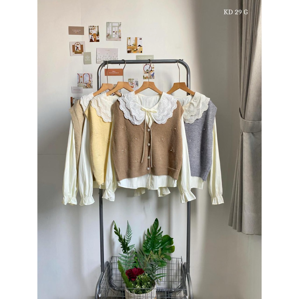 kemeja ves rajut imprt