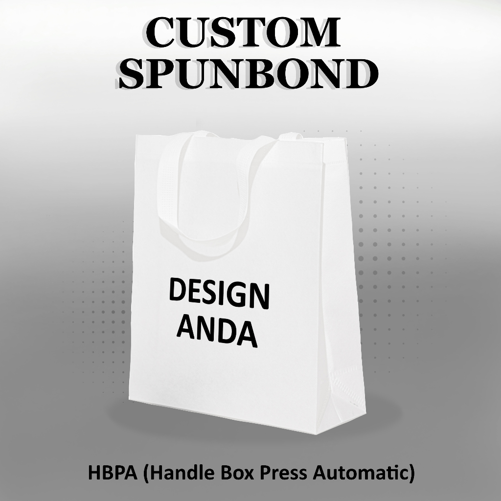 

Tas Spunbond Handle Box HBPA Custom Sablon Totebag Kualitas Terbaik
