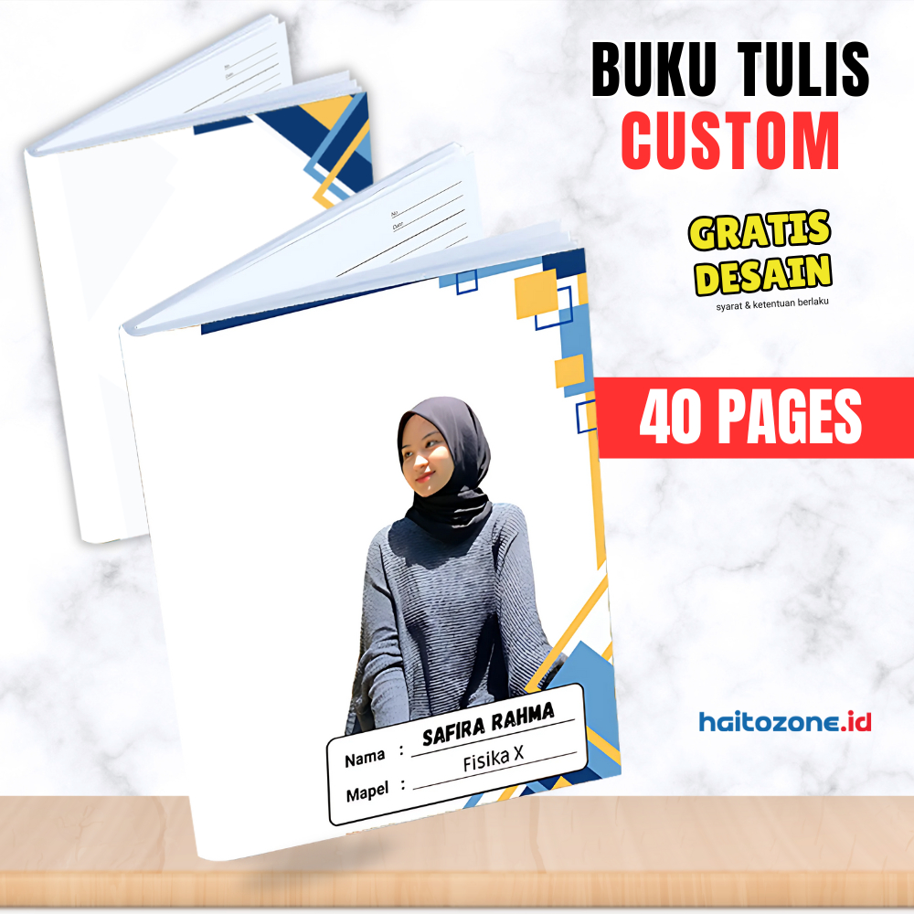 

[40 PAGE] Buku tulis garis/polos custom desain dan photo