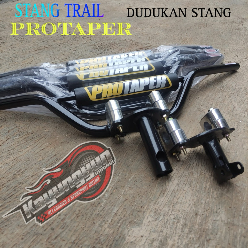 PAKET Stang Stir Trail Costum Dan Dudukan Stang Motor Bebek Matic Honda Yamaha Suzuki Busa Protaper