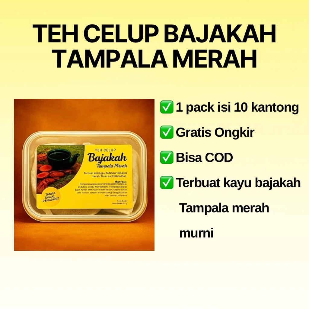 

Teh Celup Bajakah Tampala Merah isi 10 kantong