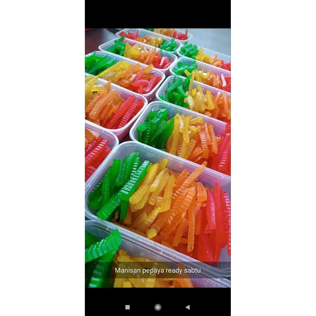 

manisan pepaya warna warni