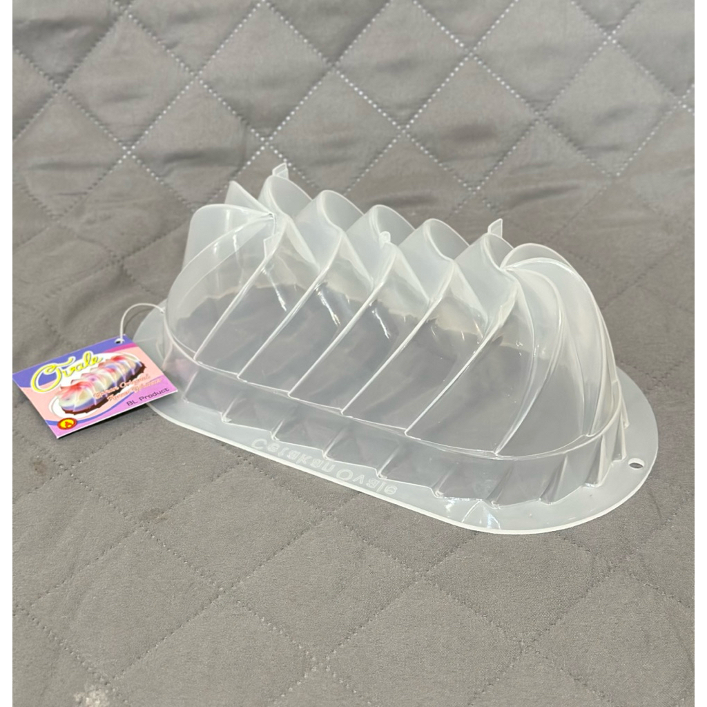 (1 pcs) Cetakan Agar OVALE Puding Jelly Kue Plastik Food Grade Loyang