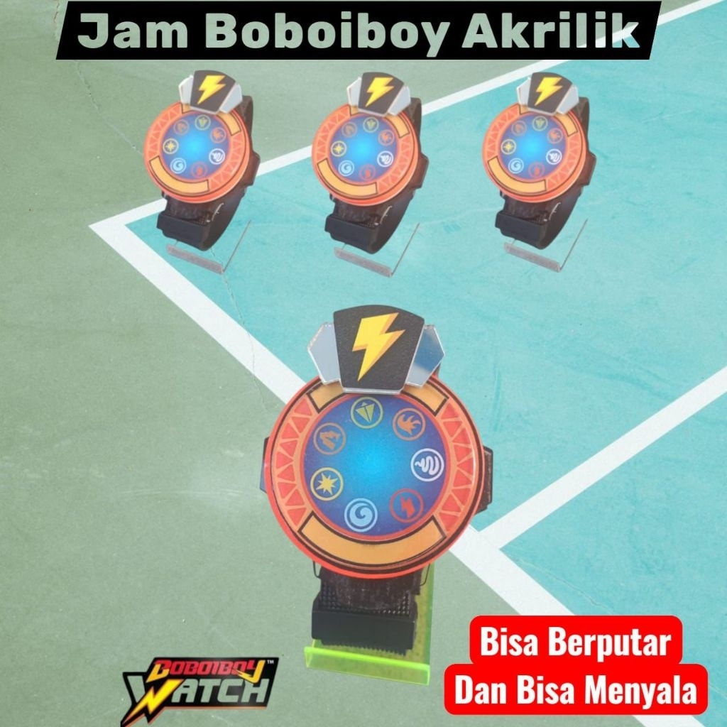 Bobiboy Jam kuasa Handmade Nyala led tidak bunyi Jam anak anak