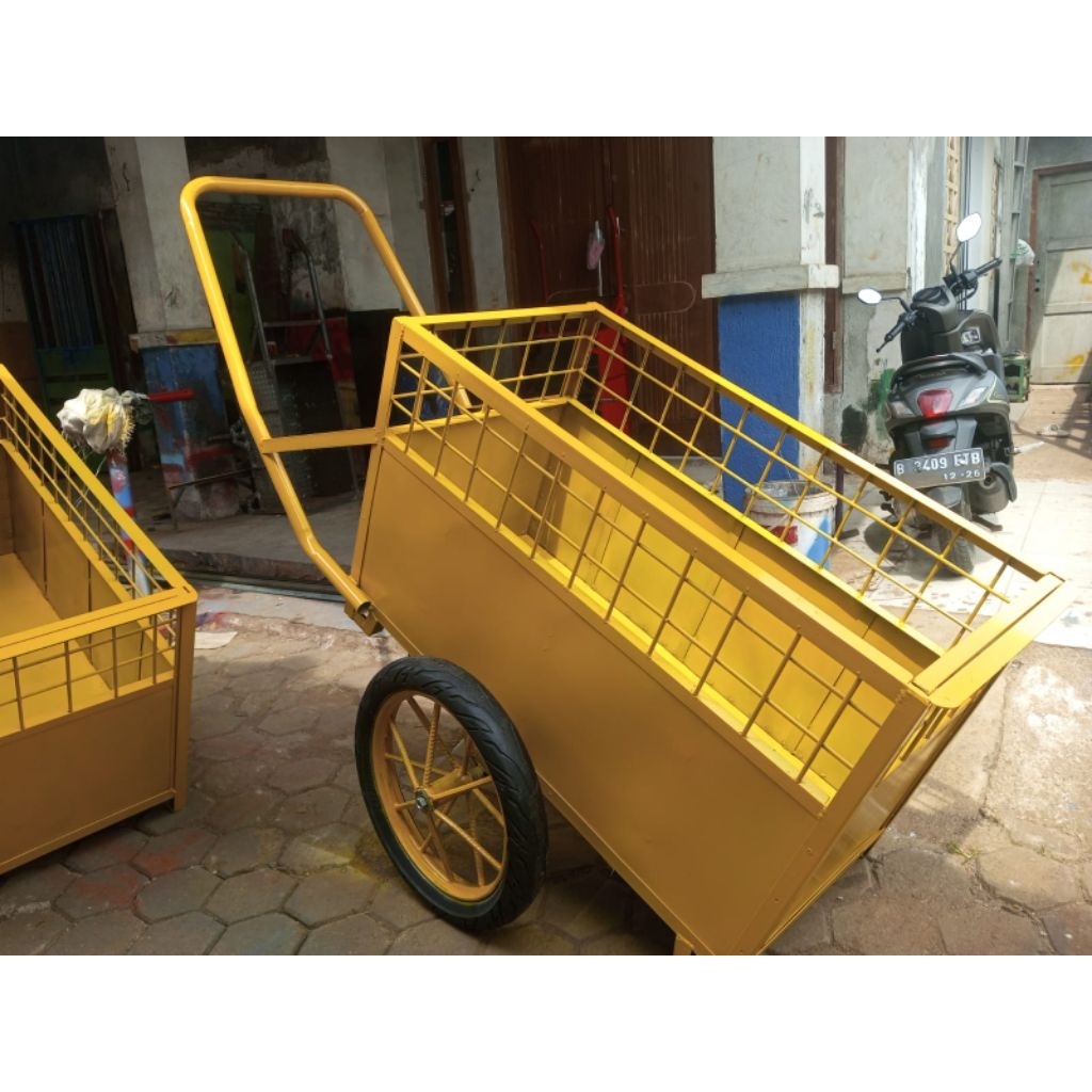 gerobak sampah besi gerobak serbaguna
